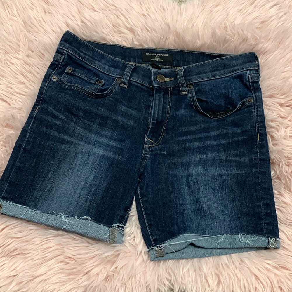 Banana Republic Dark Denim Skinny Jean Short